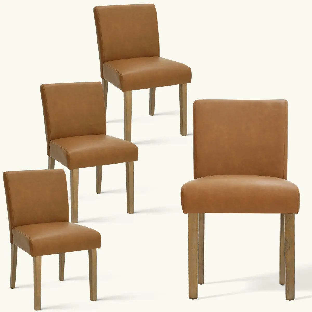 Tan Leather Dining Room Chairs